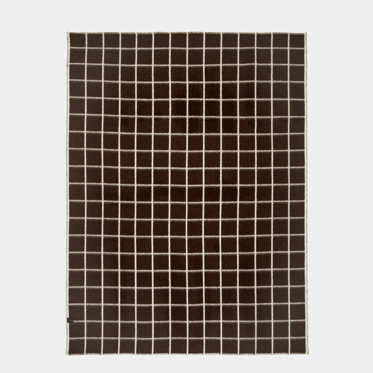 Umi Heirloom Blanket - Zero Dye in Ivory / Coffee Grid